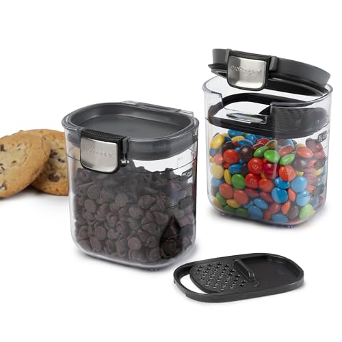 Progressive PKS-401 1.5 Cup Mini Prokeeper+ Airtight Silicone Seal Storage Container Great For Spices & Baking Acessories (2- Piece) - size: 2- Piece