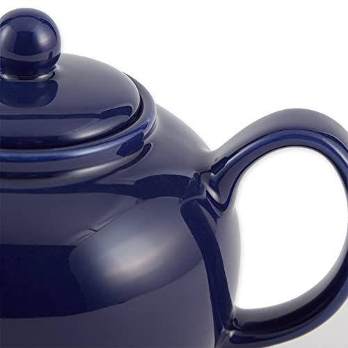 RSVP International Stoneware Teapot Collection, Microwave and Dishwasher Safe, 16 oz, Blue - color: Blue, size: 16 oz
