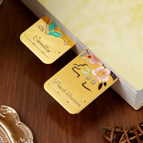 Kinsound Flower Book Marks with Tassel for Reading Women, Pretty Cute Hollow Butterfly Book Markers for Women, Kids,Teachers, Students, Reading Accessories Gifts for Book Lovers（3PCS-Style B） - style: Flower B