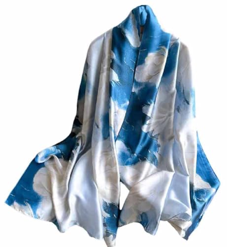 Acotavie Scarfs for Women Dressy Fashion Scarves Long Floral Pattern Scarf - color: C035