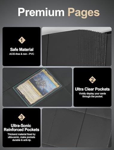 20-Pocket Zipper Binder for 2080 Standard-Sized Trading Cards - size: XL+