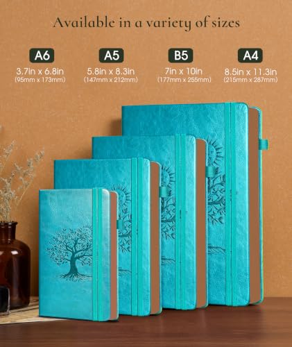 Small Journal Notebook 3.7"x6.8", 300 Page Lined Paper Pocket Size Notebook - color: Blue, size: A6 (3.7in x 6.8in)