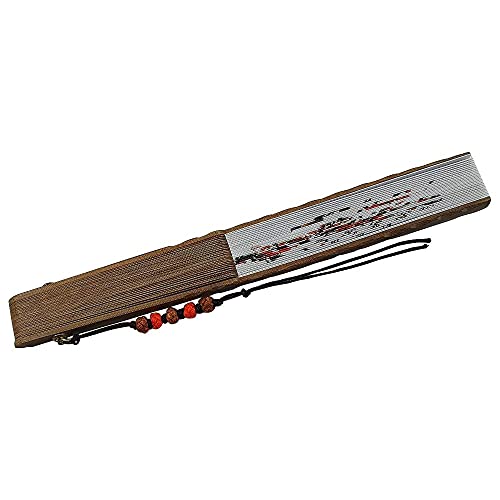 DAILY SSUUP] O-juk-sseon Hand Folding Fan - Korean Tradition Fan Korean Paper Bamboo Frame Folding Fan, Portable Hand Folding Fan, use as Oriental Interior Accessories (MAE-HWA) - color: Mae-hwa