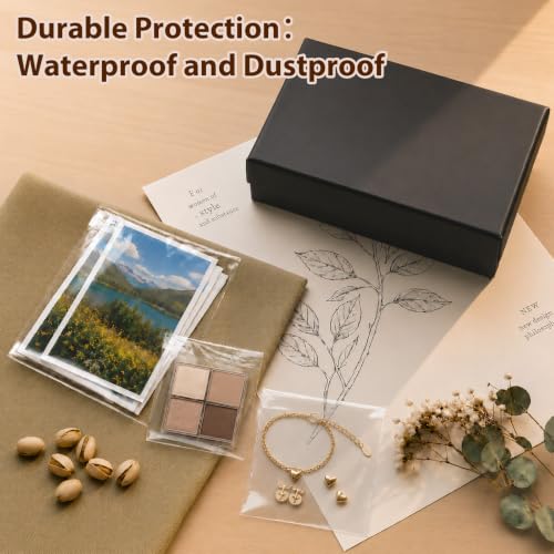 Egofine Self Sealing Cellophane Bags 100 PCS, Crystal Sealed Clear Bags for 5x5 Art Prints, Packaging Bags, Size: 5x5 inches - color: 5"x5"Pack of 100