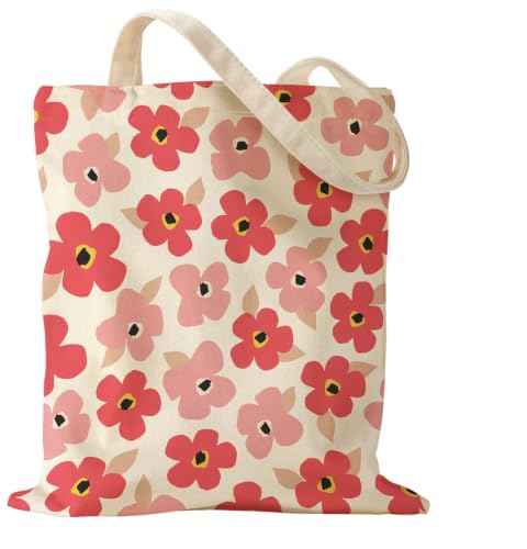 Miss Adola Canvas Tote Bag for Women with Inner Pocket - color: Pk Flower