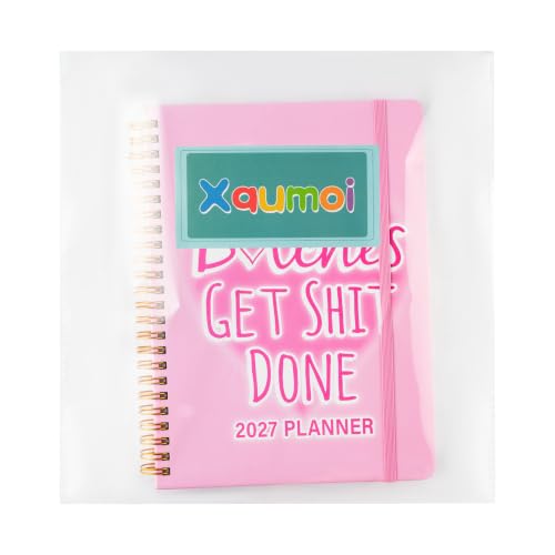Xqumoi 2027 A5 Planner Pink Bitches Sweary Weekly and Monthly Planner Gift - color: Pink Bitches 2027, size: A5