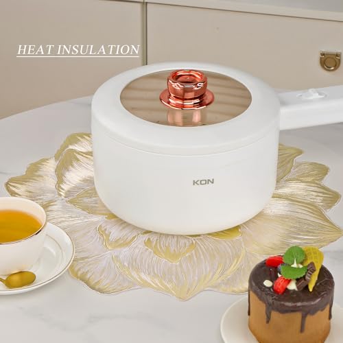 Gold Placemats Set of 6, Creative 3D Flower Placemats Waterproof Oil-Proof - color: Gold Flower