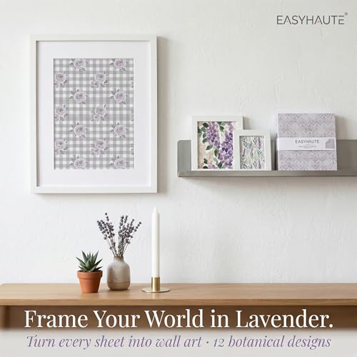 Scrapbook Paper & Scrapbooking Supplies, Lavender 6x6 Double-Sided Patterned Cardstock Pad, Elegant Craft Sheets for Junk Journaling, Card Making & Scrap Book, 24 Sheets - color: Lavender