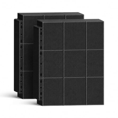9 Pocket Page Protectors,Double-Sided Trading Card Sleeves for 11 Ring Binder,Acid-Free Baseball Cards Holder, Protective Pages Sheets for Collectible Games, Sports Cards(100Pack, Black, Side-Loading) - color: Black, size: Side-Loading