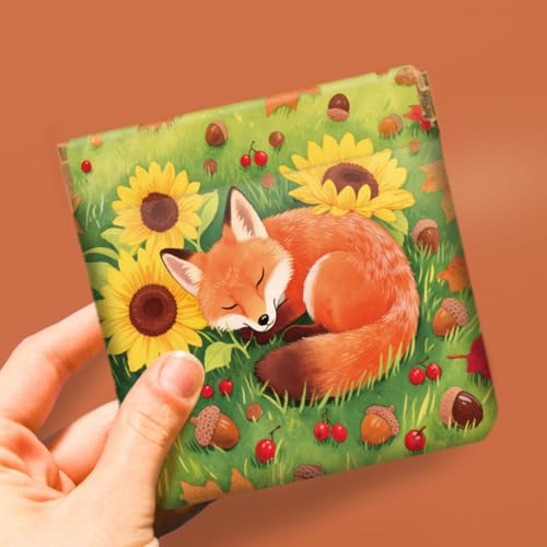 Peacoblue Autumn Elements Coin Purse,PU Leather Squeeze Pouch 4PCS - style: Autumn Elements