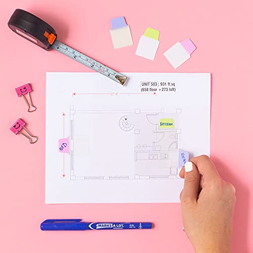 Avery Mini Ultra Tabs, 1" x 1.5" Repositionable, 40 Pastel Tabs
