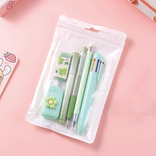 MOZXIRZ 6 Pcs Cute Green Stationery Set for Women Back to School Supplies Office Supplies Including Gel Ink Pens 6-in-1 Ballpoint Pens Pencil Eraser (Green) - color: Green