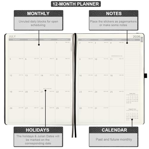 2026-2027 Planner - Weekly & Monthly Planner 2026-2027, 8.5" x 11" - style: Grey, 8.5" x 11"| 26-27