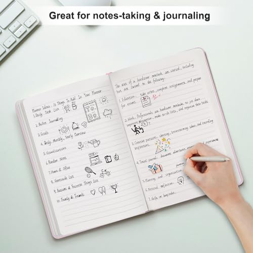 Comix Lined Journal Notebook for Work, 240 Pages, 5.5" x 8.3", Pink - color: Pink, size: 1 Pack