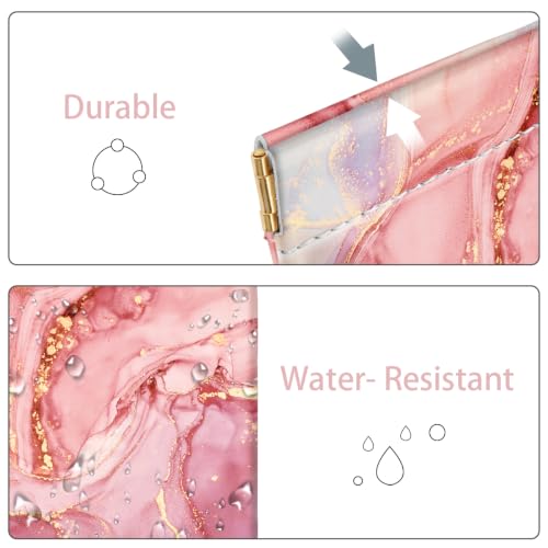 Squeeze Coin Purse Pouch Mini Coin Pocket Portable Change Wallet - color: Red Marble, size: Mini (3.54"x3.2")