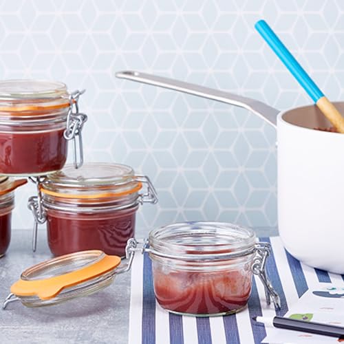 Le Parfait Super Terrine 125ml (4oz) Glass Canning Jar, Wire Bail Lid, 4 Pk - color: 125ml (Set/4)