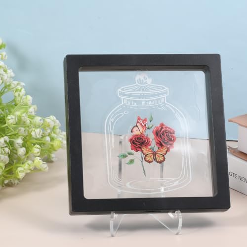 3 PCS Acrylic Plate Stands, Acrylic Picture Stands Clear Easels Display Stand Picture Frame Easel Stand with Deep Support Shelves for Display Cards Photo Book Table Top Holder Home Decors (3 Inch )