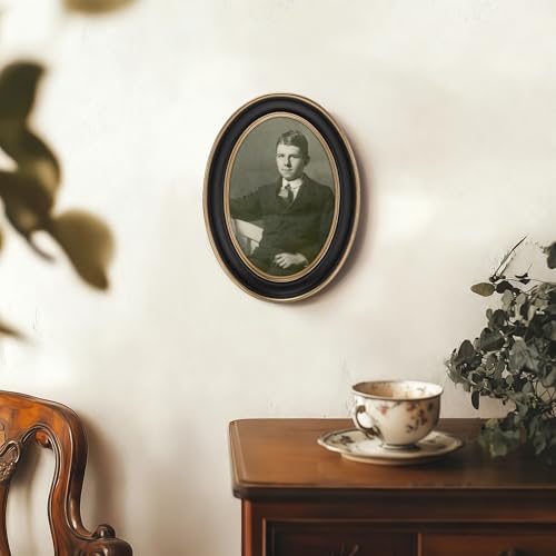 eletecpro 4x6 Oval Picture Frame with Real Glass Cover, Black, 2-Pack - color: Black, size: 4x6 Inches