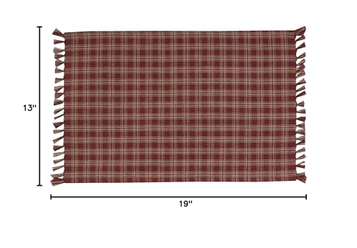 Park Designs Sturbridge Placemat Set of 4, Red