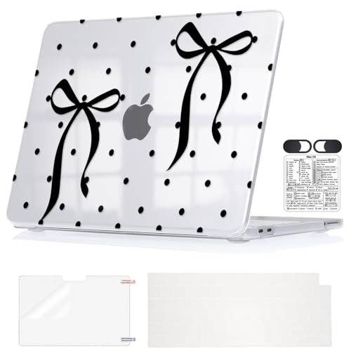 Ultra-Light Bow & Polka Dot Case for 2026 MacBook Neo 13 Inch A3404 - color: Bow & Polka Dots
