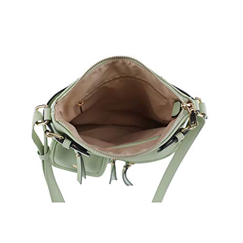 SG SUGU Katie Lightweight Medium Crossbody Bag Shoulder Bag with Multi Pocket for Women - color: Mint