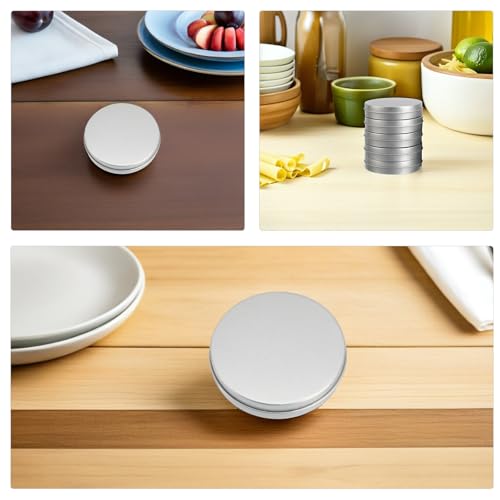 KICHOUSE 12pcs Round Metal Tin Cans with Lids 3.54in Candy Tin Box for Cookies Chocolates Small Treat Storage Korean Sugar Candy Tins Diy Game Box
