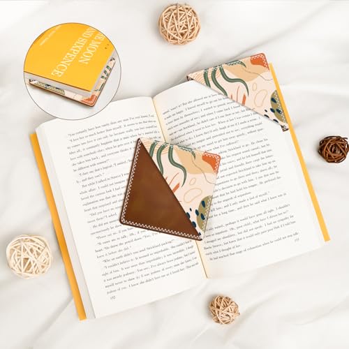 Personalized Leather Bookmarks, Fun & Cute Book Accessories for Reading Lovers, Unbreakable Page Markers for Women Men Girls Boys Student Teacher Kids Retirement Birthday Gifts (Boho Waterweed) - color: Boho Waterweed