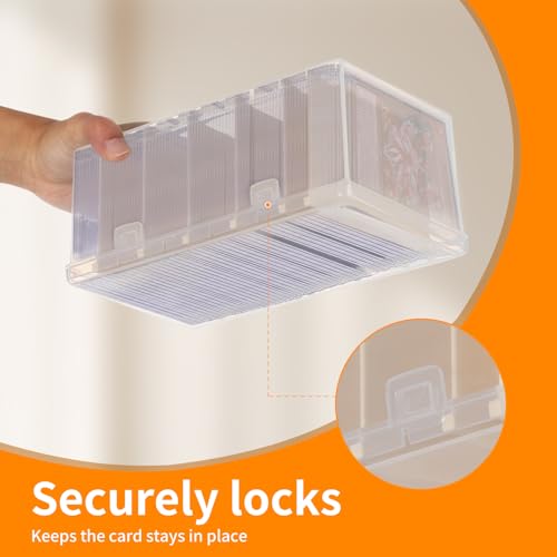 Trading Card Storage Box with 6 Dividers, Fit for Top Loader Storage, 2 Pcs - style: 2 Pack with 6 Dividers