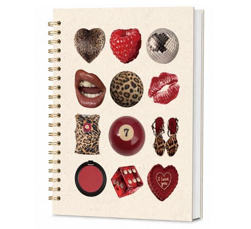 KDHTY Vintage Y2K Spiral Notebook for Women,Y2k School Supplies,Cute Preppy Aesthetic Girly Notebook for Teens Girls,Back to School Supplies for College Student Work School Study,5.5x8.3