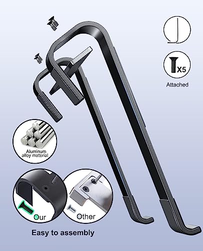 Soqool Laptop Stand for Desk, Ergonomic Detachable Laptop Riser - color: Black