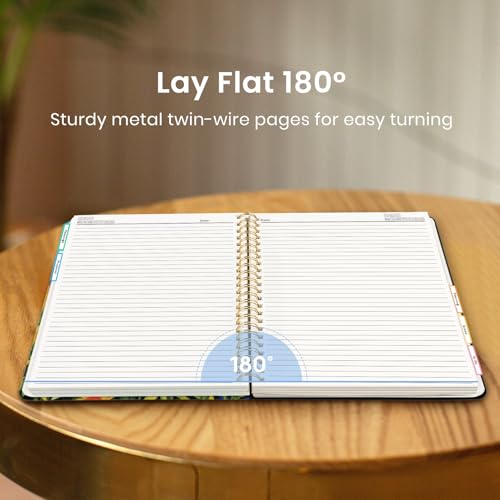 Taja Cute Large Spiral Lined Notebook for Work with 5 Removable Dividers - color: S-Midnight Stroll