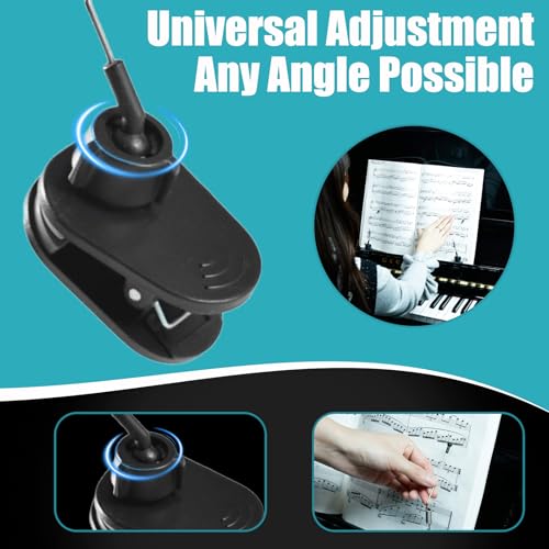 Piano Music Book Clip, Sheet Music Page Holder for Music Stand, Black - color: Black