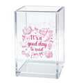 It's A Good Day To Read Pencil Holder for Desk Library Organization - color: Transparent36