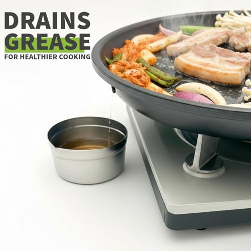 TECHEF - Stovetop Korean BBQ Non-Stick Grill Pan with Agni Portable Gas Stove Burner, Made in Korea (Master KBBQ Set) - color: Master KBBQ Set