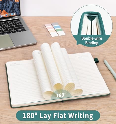 Lined Journal Notebook for Women Men, B5 Hardcover Leather Journals - color: A-Tree-Sea Green, size: 1 Pack-B5（7"×10"）