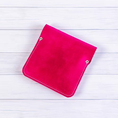 Leather Manicure Set Case Grooming Kit Organizer (Fuchsia) - color: Fuchsia