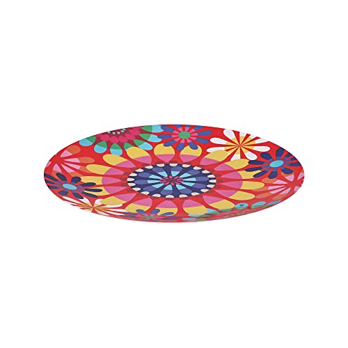French Bull 15" Round Platter - Melamine Platters and Serving Ware - Plate, Dish, Serving, Collection - Festival - color: Festival, size: 15" Round Platter