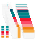 Mr. Pen- Sticky Index Tabs, 500 Pcs, 21 Sets, Colorful - color: Tropical
