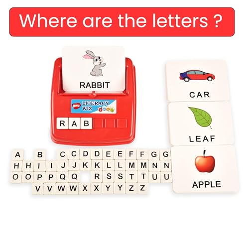 BOHS English Spelling Game for Kids, 60 Picture Cards and Uppercase Tiles - style: UPPER CASE