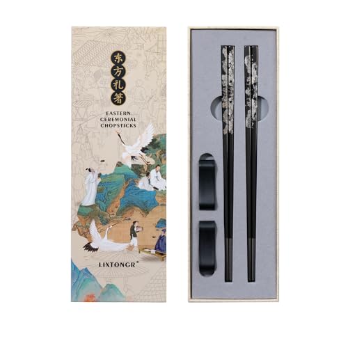 Dragon & Phoenix Reusable Stainless Steel Chopsticks Set, 2 Pairs - size: Titanium Plating