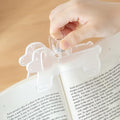 Book Clip to Hold Book Open,Sturdy Non-Slip Page Holder Clips for Reading - color: 1 Transparent
