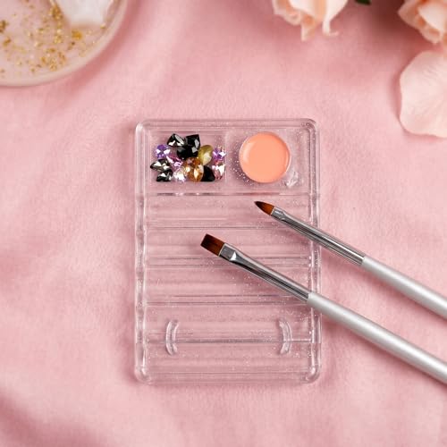 Nail Art Tools Set（100PCS）, 5 Pcs Professional Nail Art Detail Brushes,Dual End Silicone Nail Dotting Sculpture Pen, Nail Sponges with Grabbing Pen,Mixing Palette Pen Holder - color: White-100Pcs