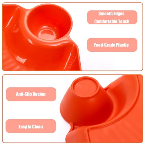 Lawei 12pcs Chip Dip Serving Platter Set, Plastic Dumpling Plates with Sauce Compartment, Square Serving Dish Sushi Plates, Small Dip Tray for Appetizer, Taco Salsa, Fruit, Charcuterie - size: Multi-color