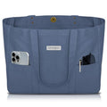 HOMESPON Large Canvas Tote Bag, Magnetic Work Laptop Pack for Women - color: Blue