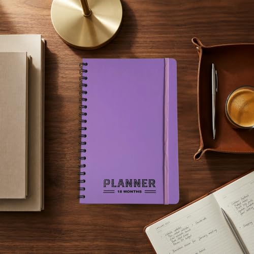 Nextnoid B5 18-Month Undated Monthly Planner, Hardcover, Purple - color: Purple, style: a-Monthly Undated