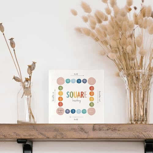 Counseling Office Mental Health Calm Down Corner Supplies Decor Feelings Wooden Box Sign, Classroom Calming Corner Kids School Psychology Therapist Gifts, 5x5 Inch - color: Mental Health