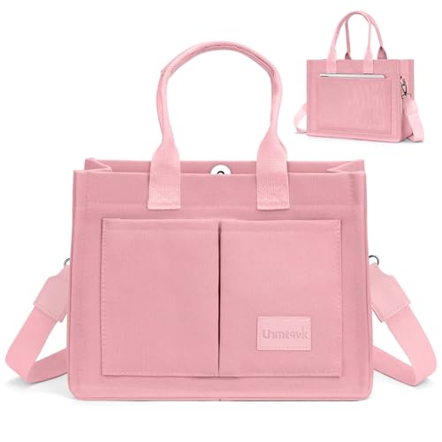 LHMTQVK Canvas Tote Bag for Women, Work & Bible Study Handbag - color: Pink