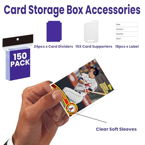 3 Pack Toploader Trading Card Storage Box,5Row 3200 Count Card Box,Bulk Box - size: 3-PACK