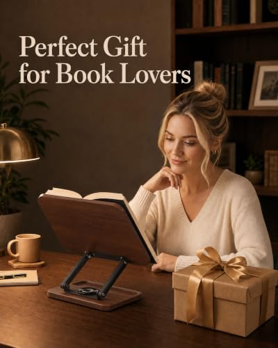 Adjustable Book Stand, Book Holders for Reading Hands Free