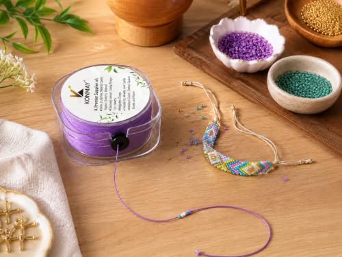 KONMAY 0.6mm White Nylon Bracelet String for Dream Catchers&Wind Chimes - color: White, size: Braided 0.6mm